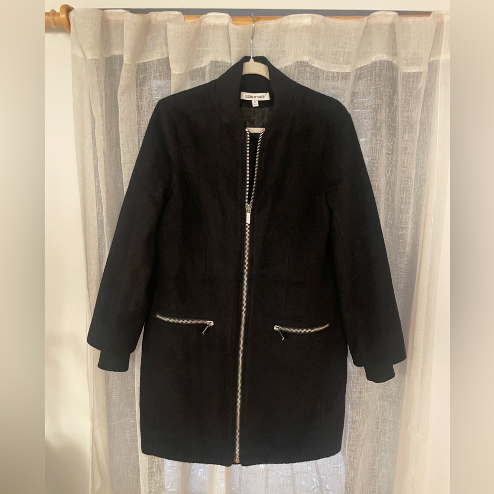 Elizabeth and James The Row Minimalist Wool Bomber Jacket